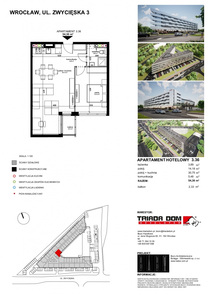 Apartament 3.36 (z najemcą)